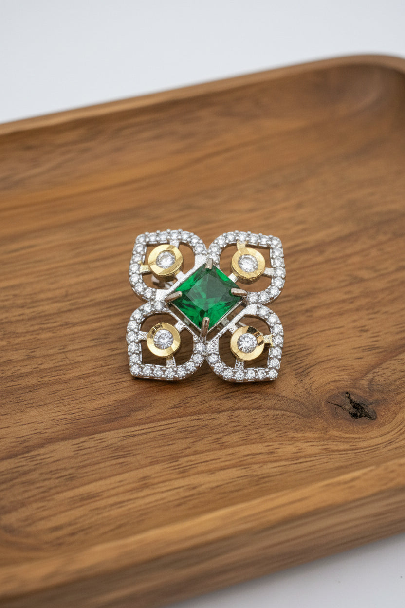 Green American Diamond Ring