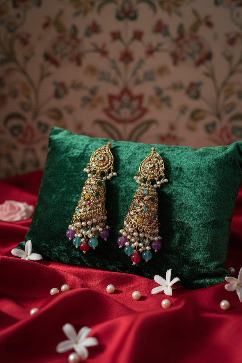 Premium Multi Colour Antique Earrings