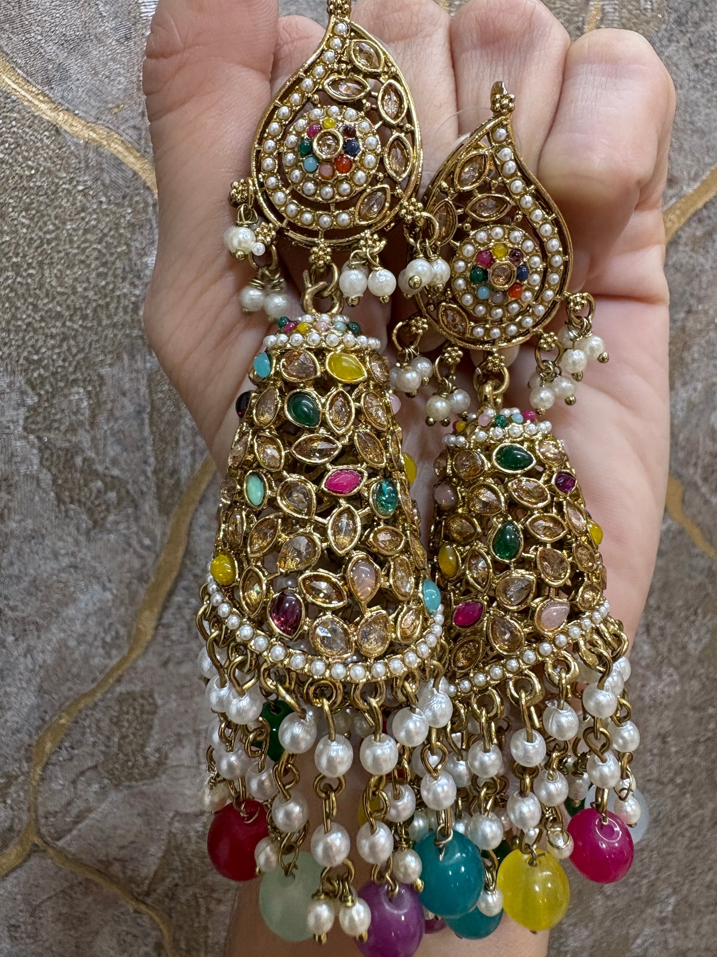 Premium Multi Colour Antique Earrings