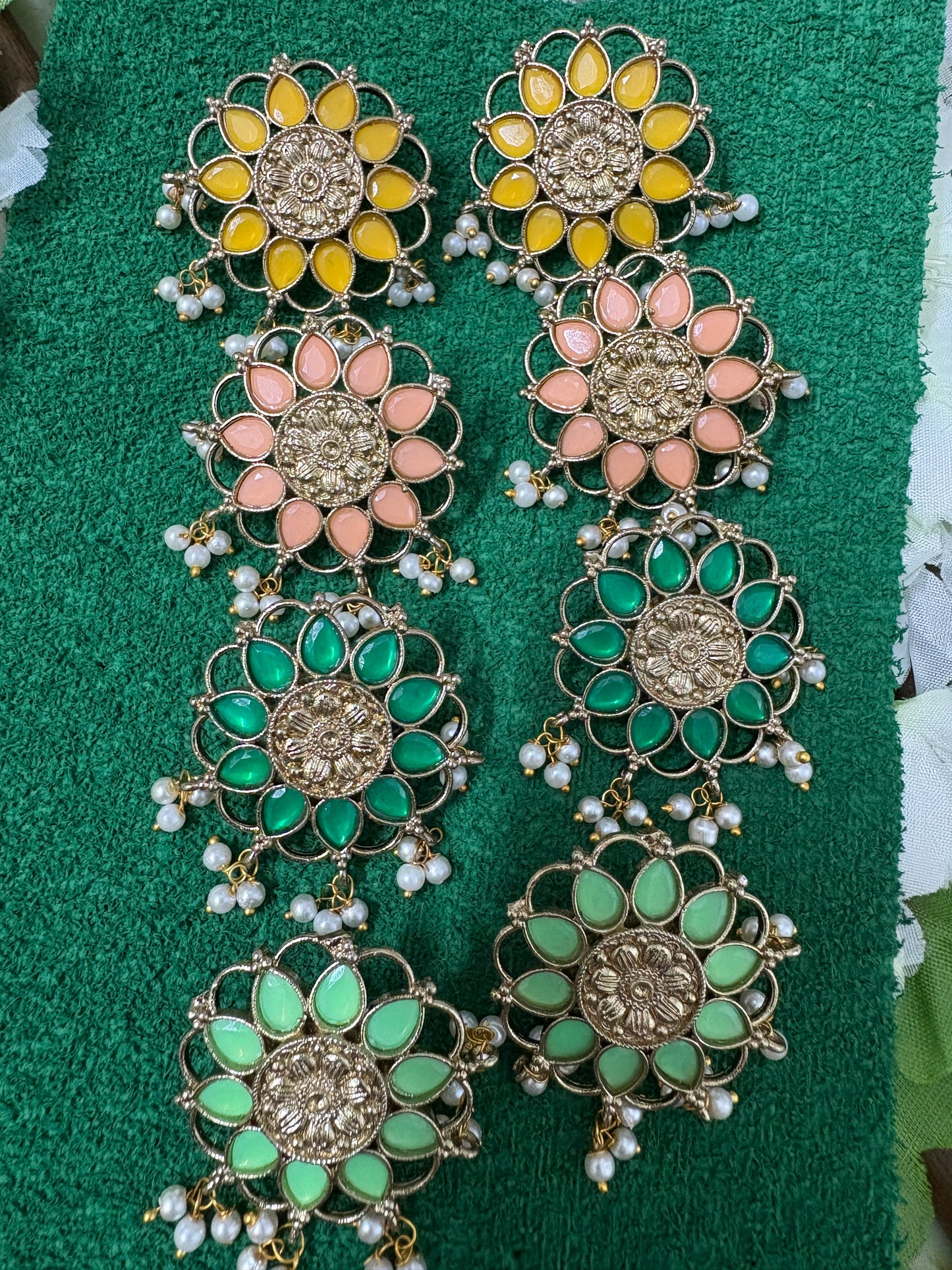 Light blue Brass Studs