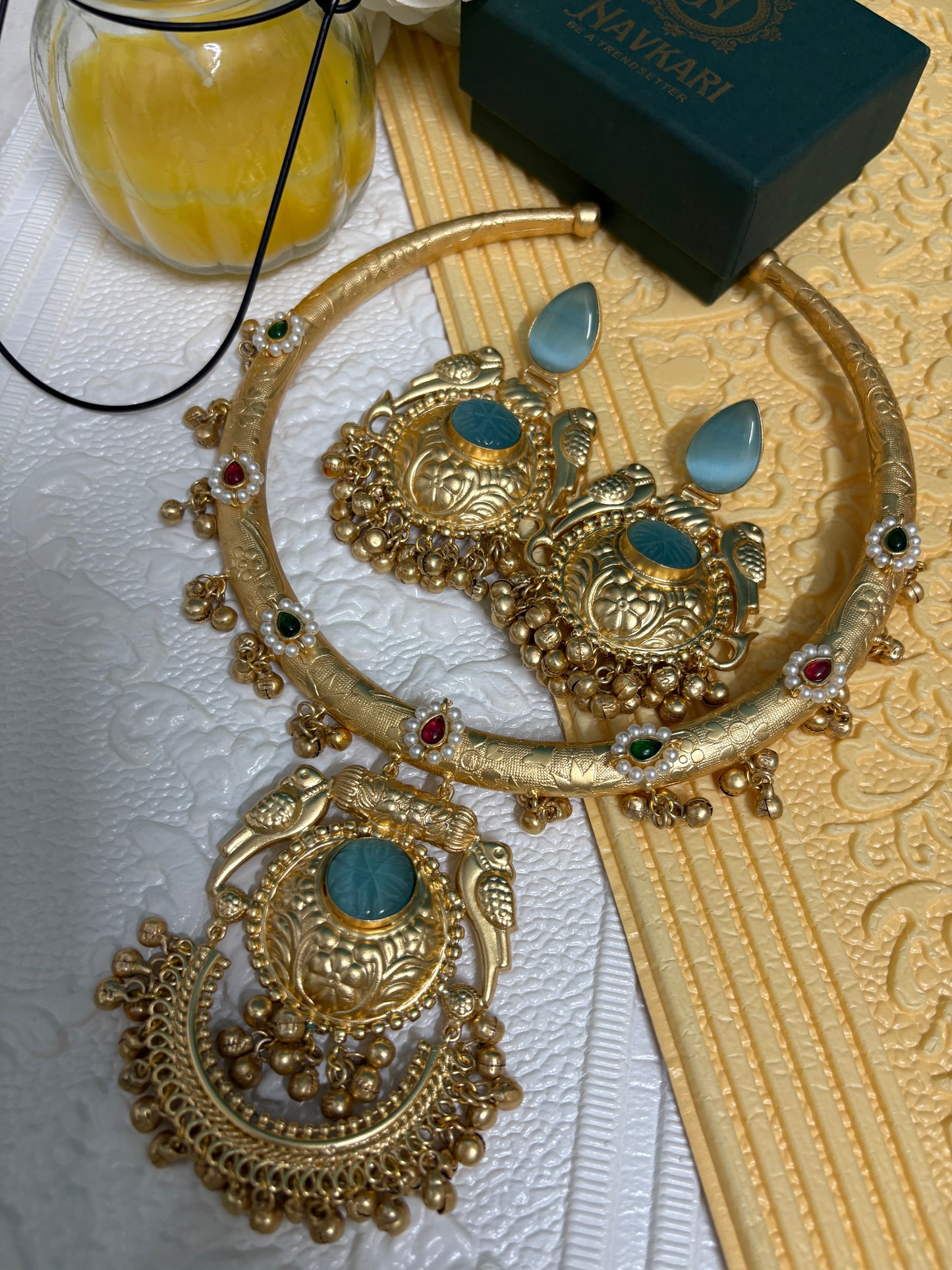 Blue Hasali Necklace Set