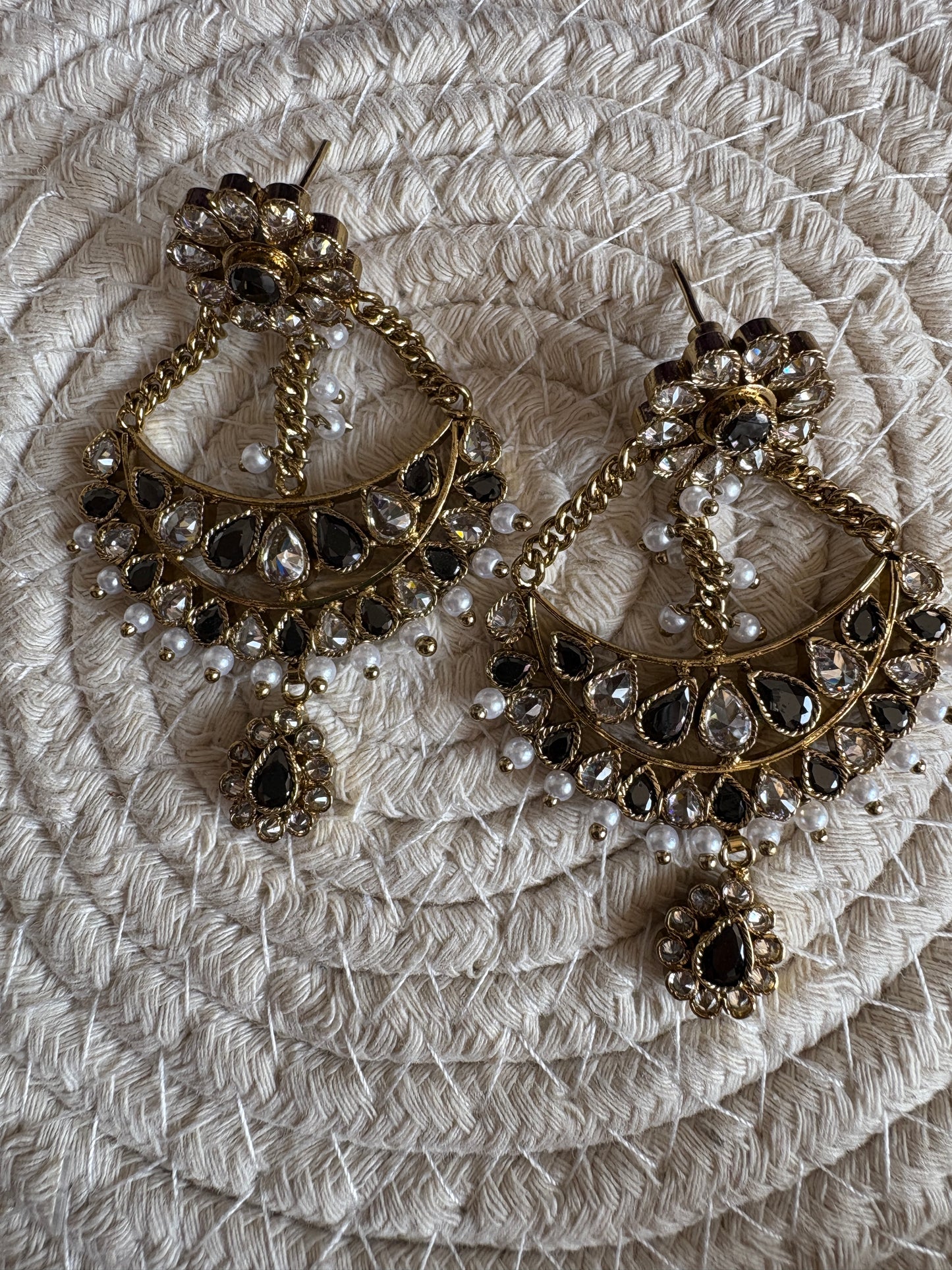 Premium Black Antique Earrings