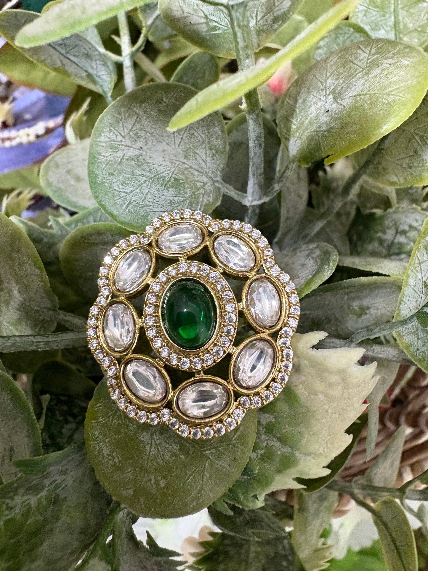 Green American Diamond Ring
