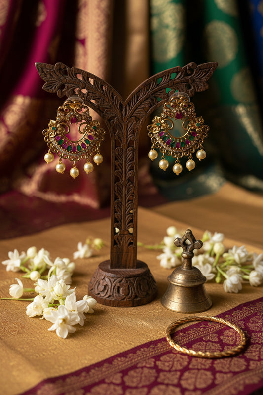 Antique Chandbali Earrings