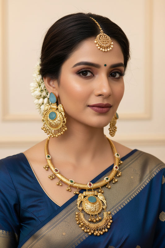 Blue Hasali Necklace Set