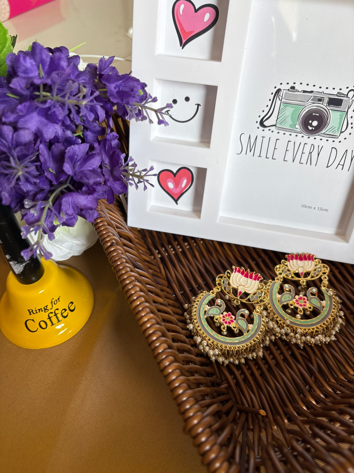 Light Green Brass Chandbalis