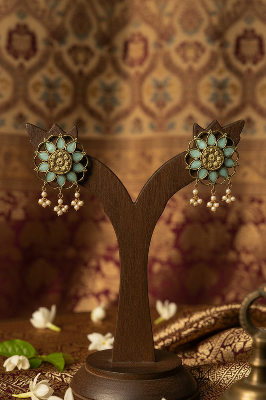 Light blue Brass Studs
