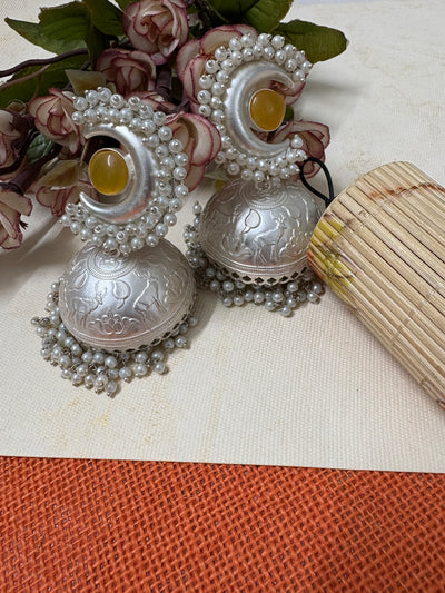 Silver Replica Yellow Brass earrings