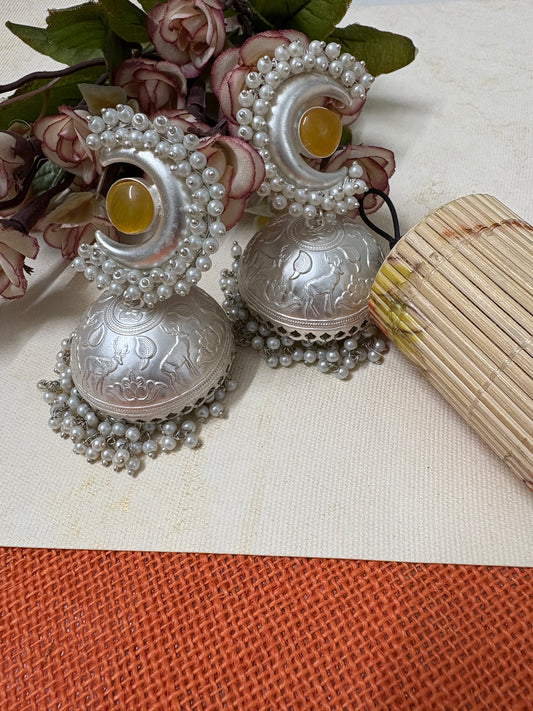 Silver Replica Yellow Brass earrings