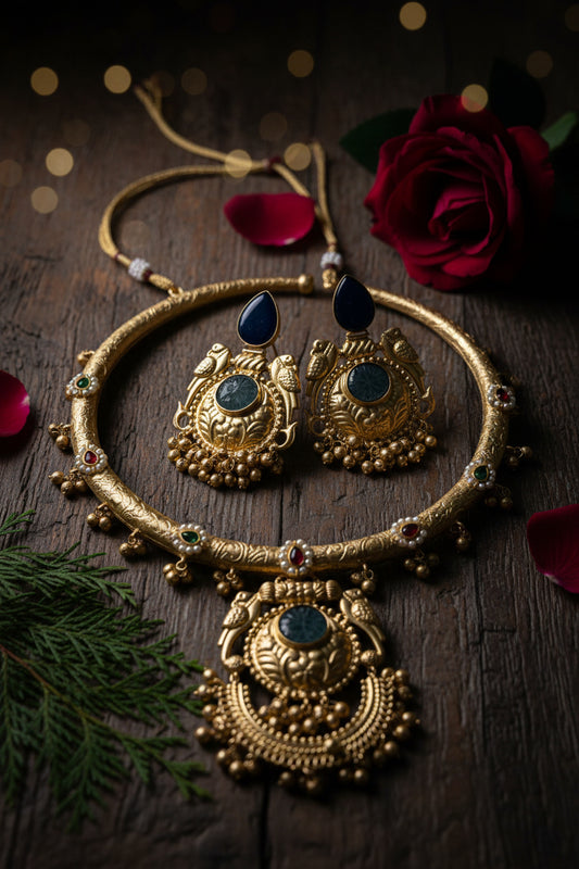 Green Hasali Necklace Set