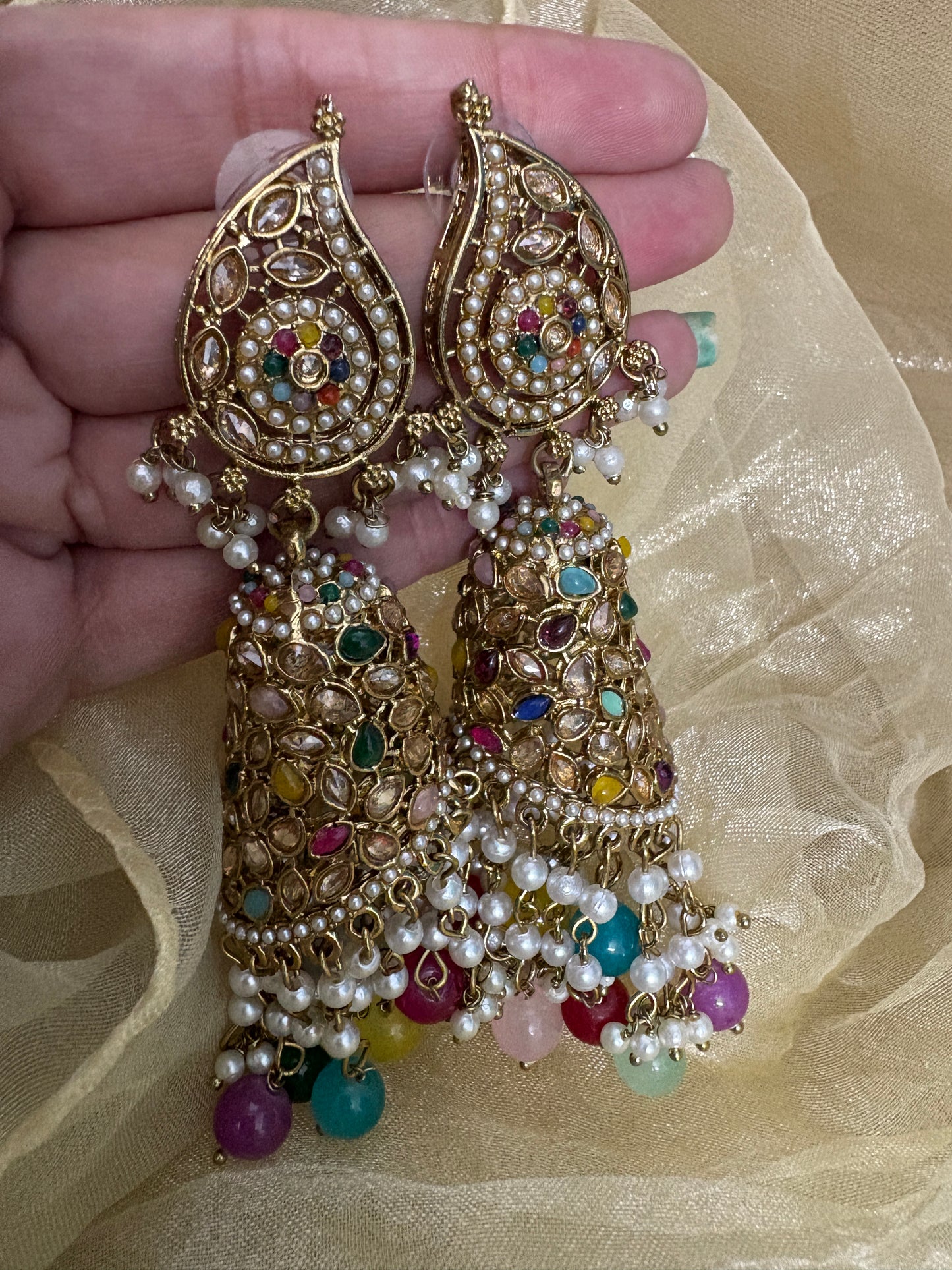 Premium Multi Colour Antique Earrings