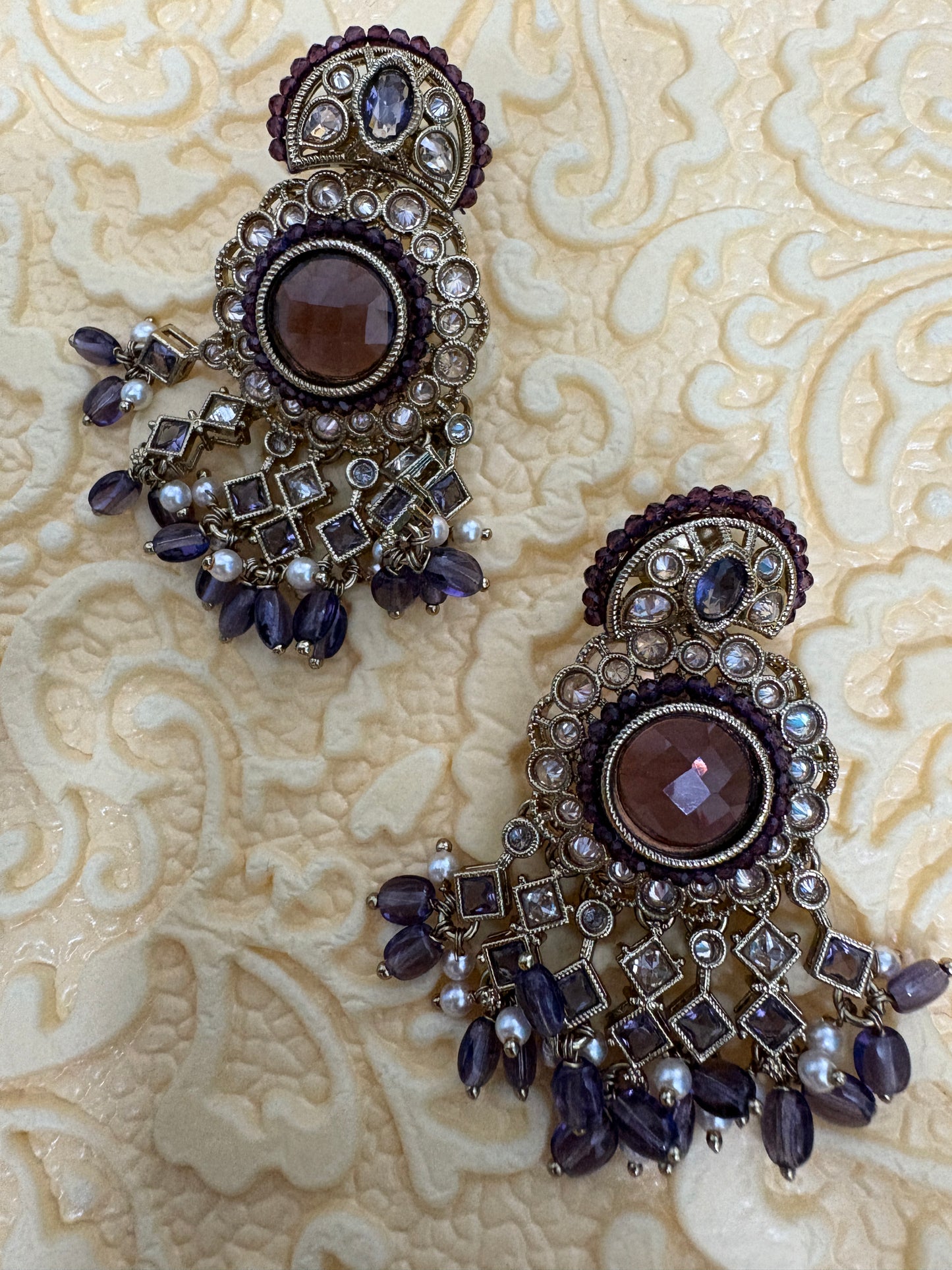Purple Antique Earrings