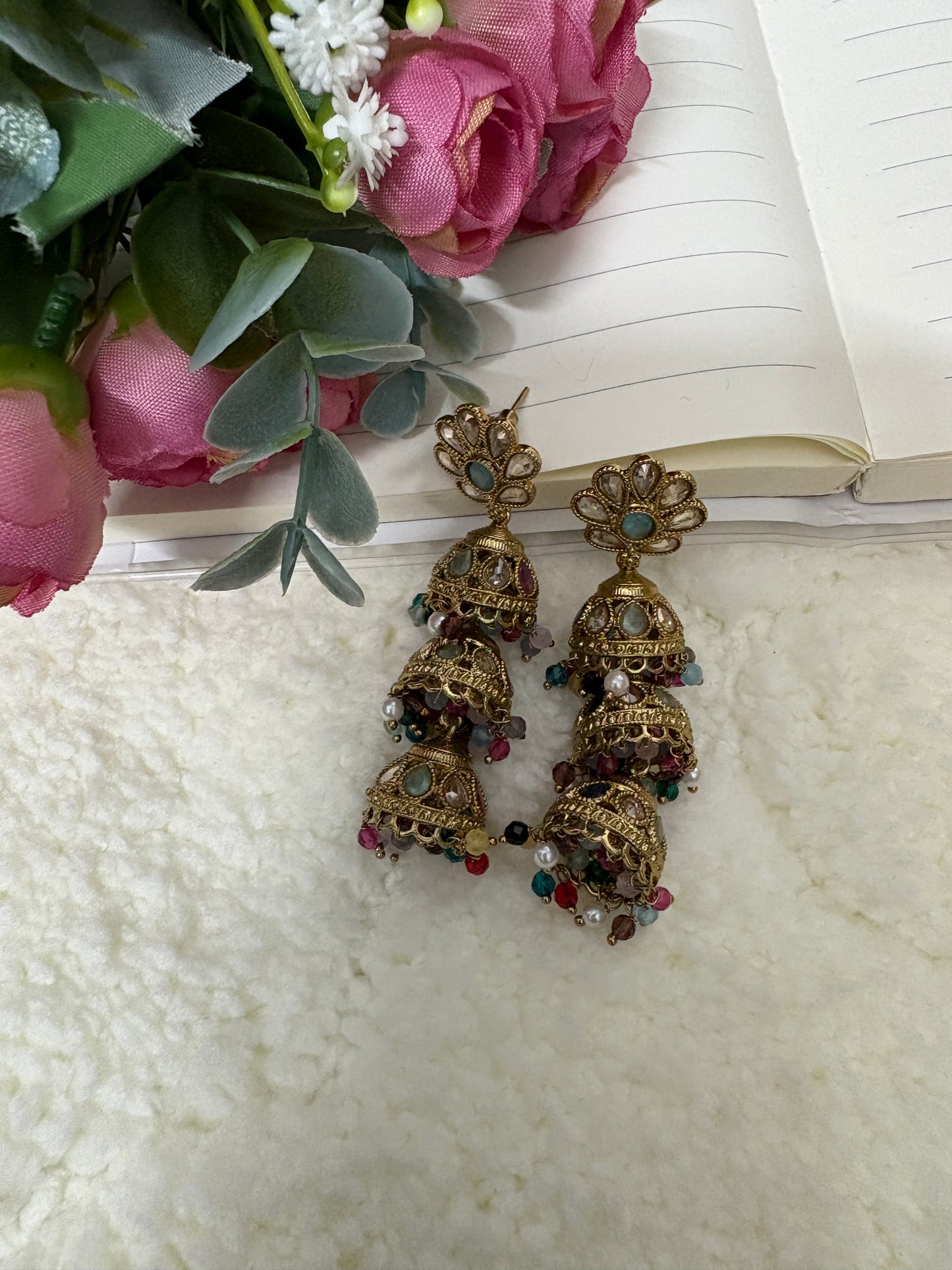 Premium Multi Colour Jhumki earrings