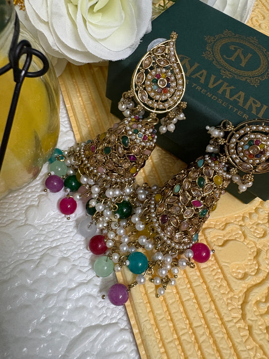 Premium Multi Colour Antique Earrings