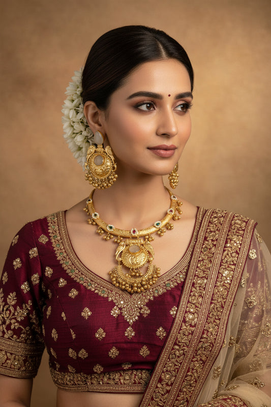 White Hasali Necklace Set