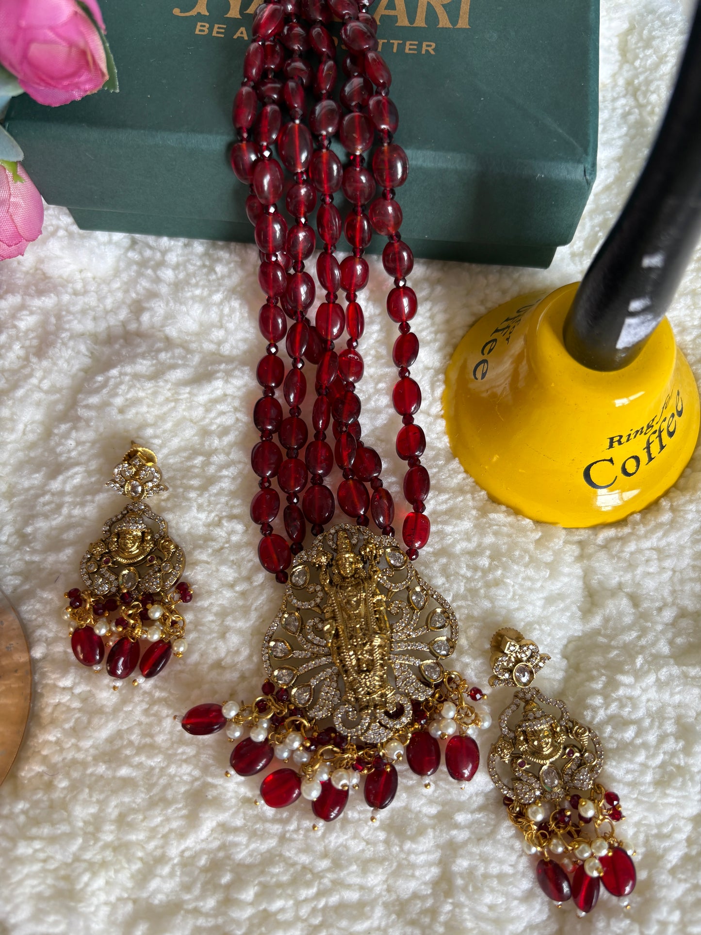 Red Designer Kundan long Necklace