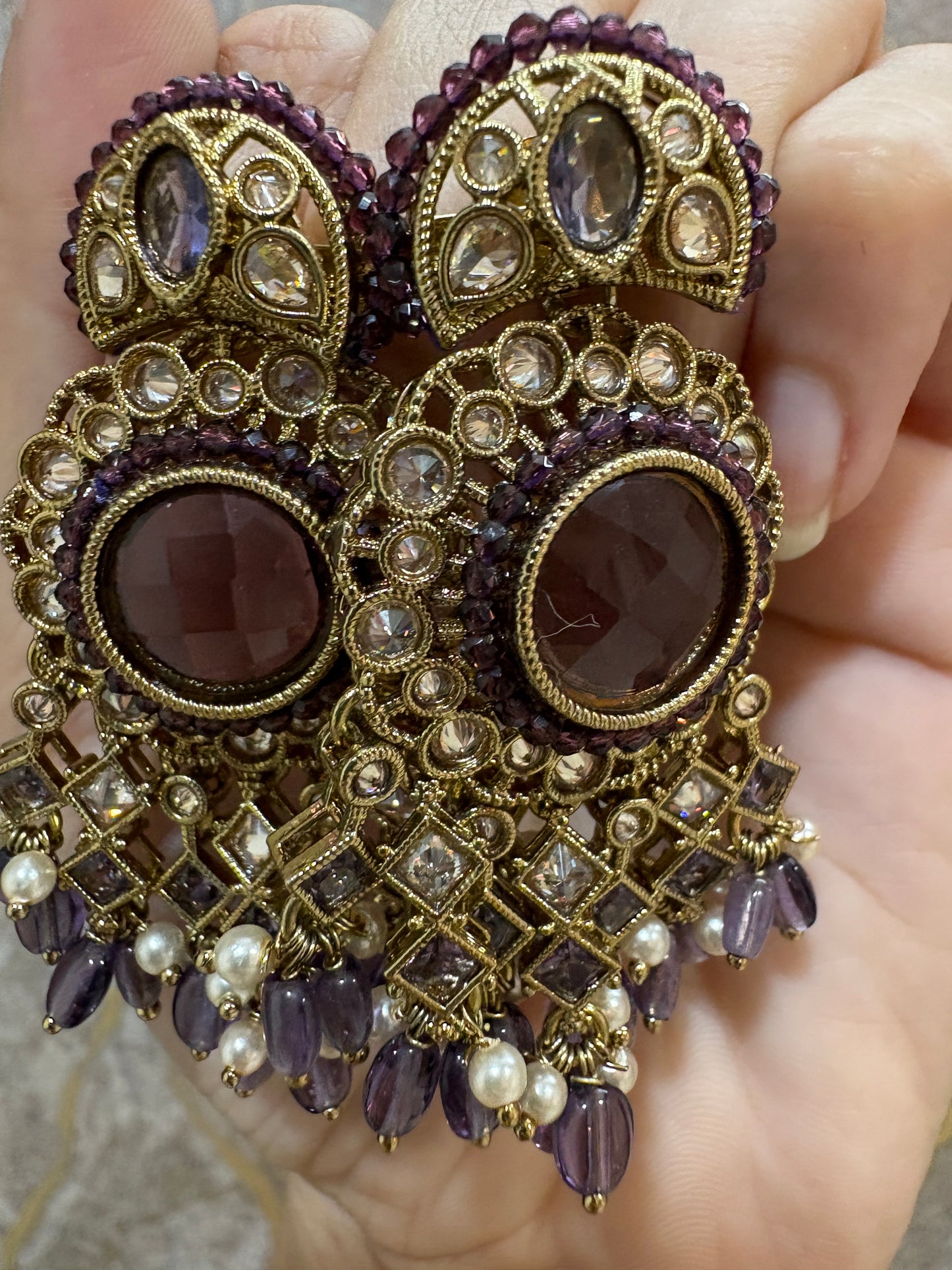 Purple Antique Earrings