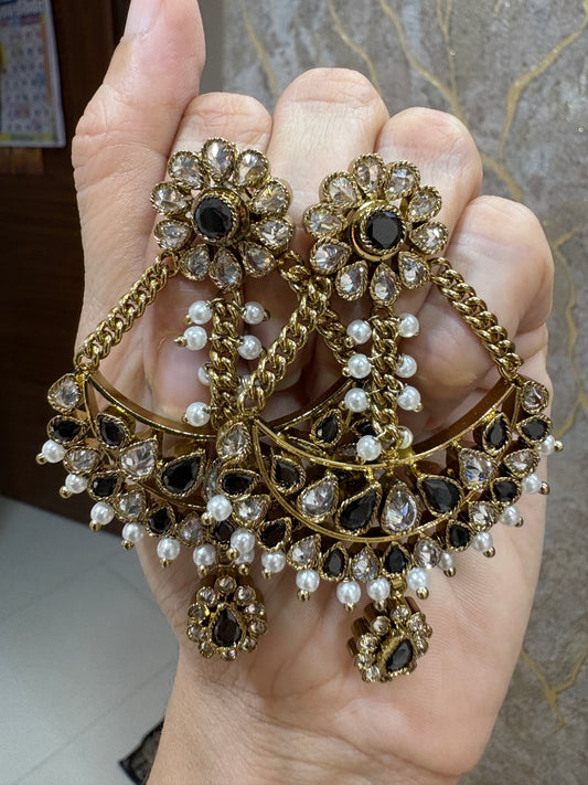 Premium Black Antique Earrings