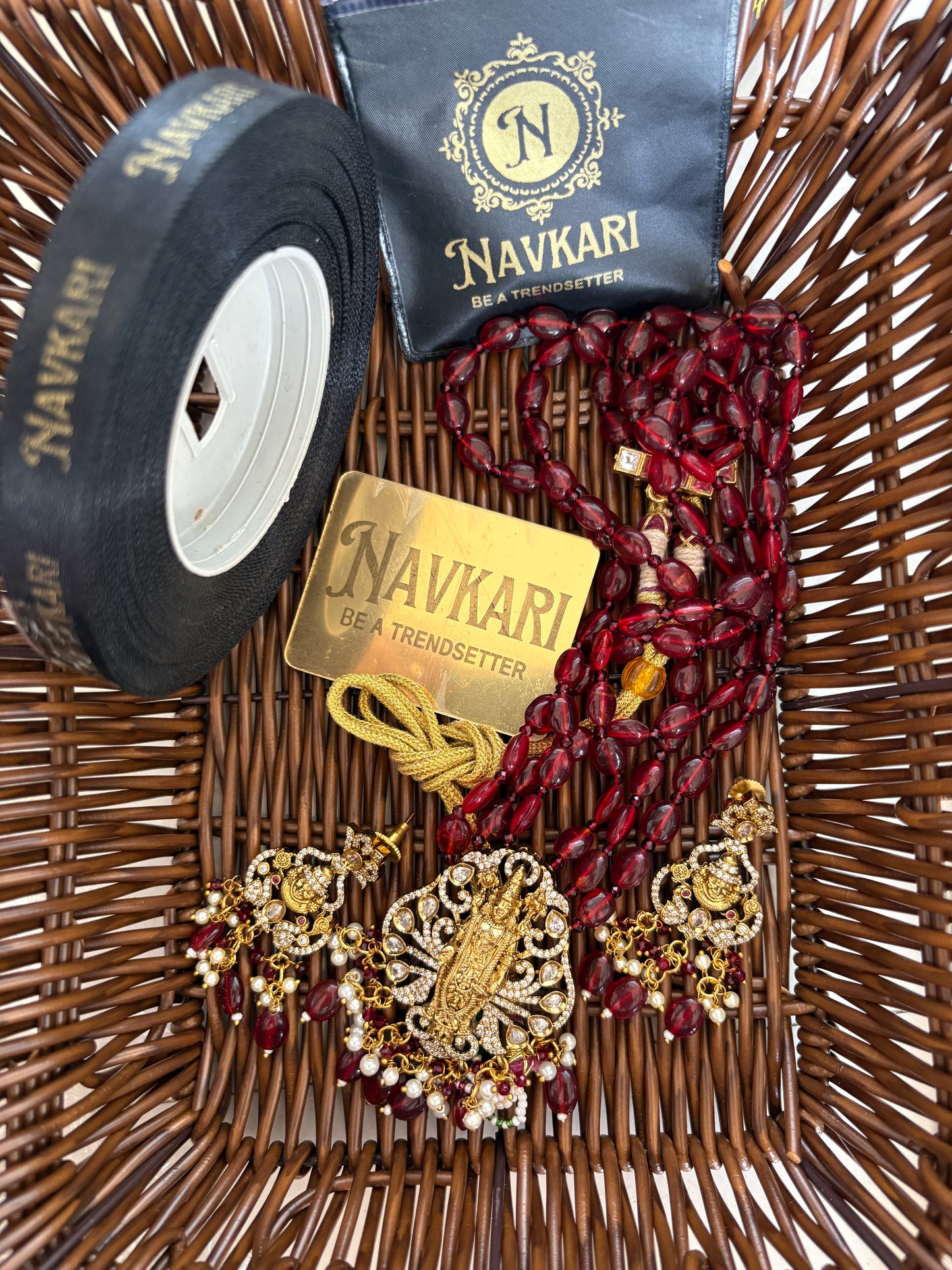 Red Designer Kundan long Necklace