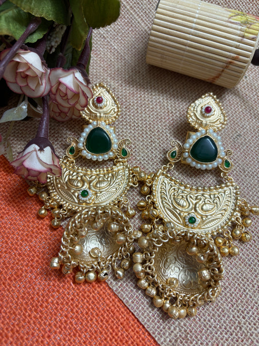 Golden Replica Black Brass Jhumkis