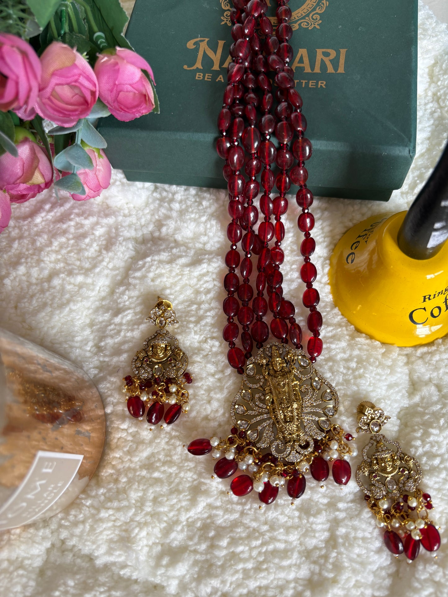 Red Designer Kundan long Necklace